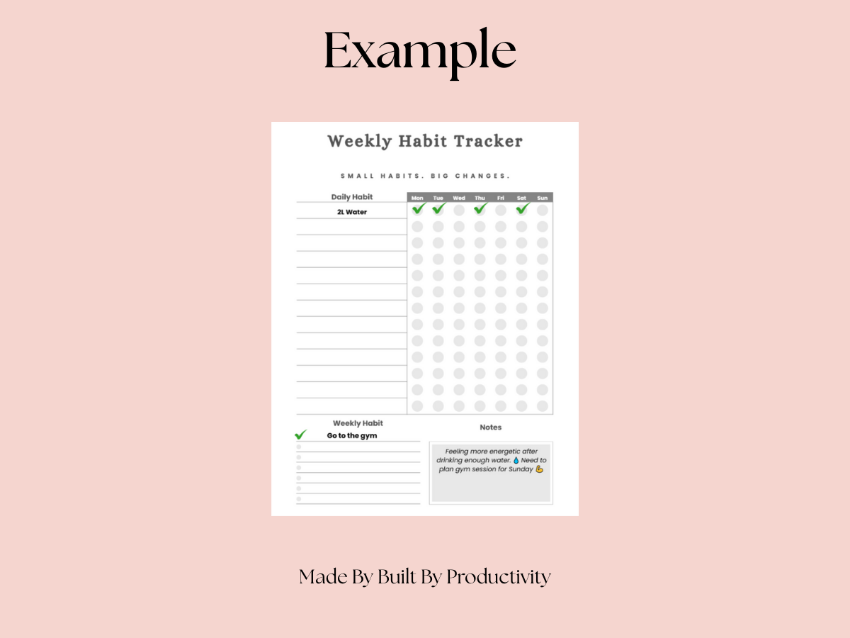 Weekly Habit Tracker Printable PDF – 3 Printable Designs (A4 & US Letter)