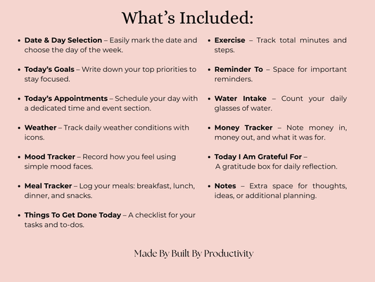 Daily Planner Printable | Instant Download