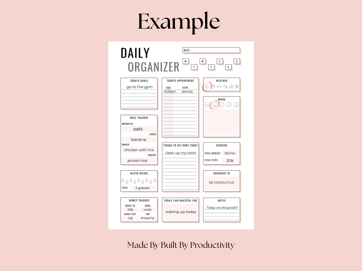 Daily Planner Printable | Instant Download