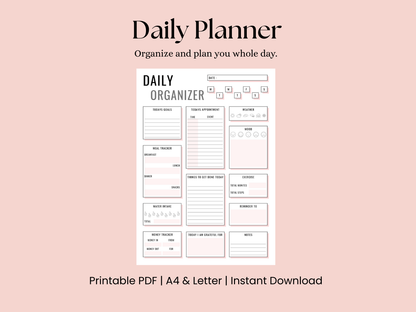 Daily Planner Printable | Instant Download