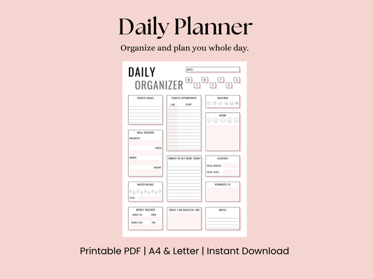 Daily Planner Printable | Instant Download