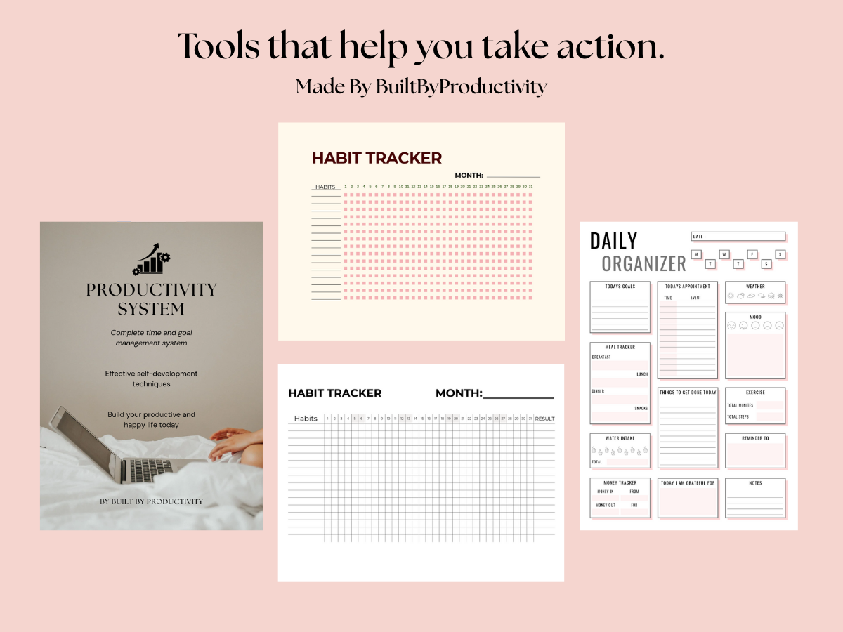 Habit Tracker Bundle | Weekly & Monthly Printable PDF Planner