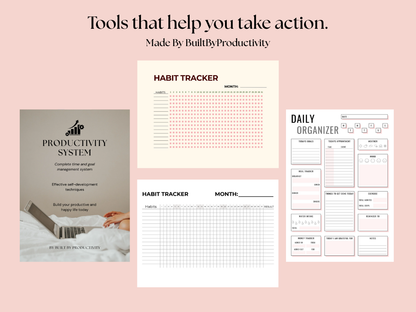 Habit Tracker Bundle | Weekly & Monthly Printable PDF Planner