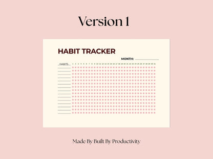 Monthly Habit Tracker | Printable PDF | Instant Download