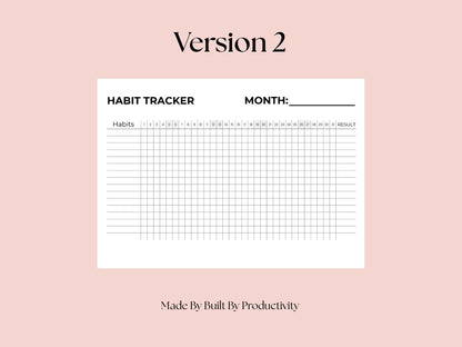 Monthly Habit Tracker | Printable PDF | Instant Download