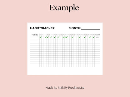 Monthly Habit Tracker | Printable PDF | Instant Download