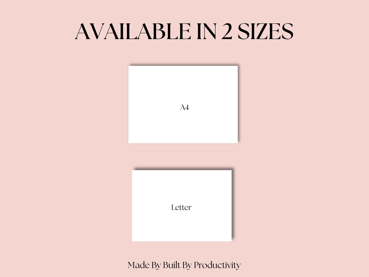 Monthly Habit Tracker Printable PDF, 2 Printable Designs, (US Letter & A4)