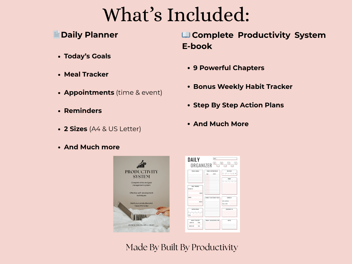 Full Productivity Bundle – Planner & E-book (PDF Download)