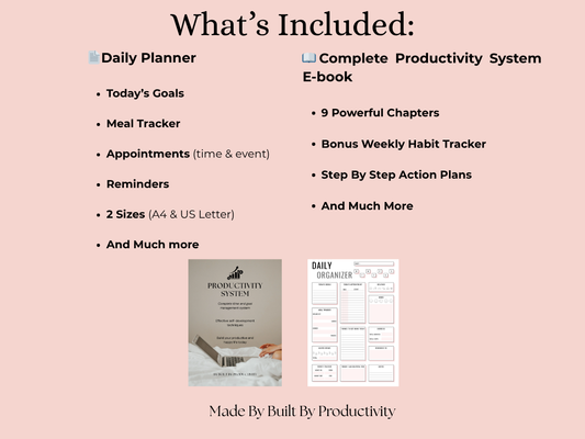 Full Productivity Bundle – Planner & E-book (PDF Download)